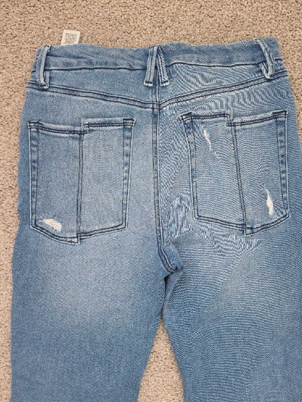 Good American Light Blue Straight-Leg Jeans - Picture 6 of 7